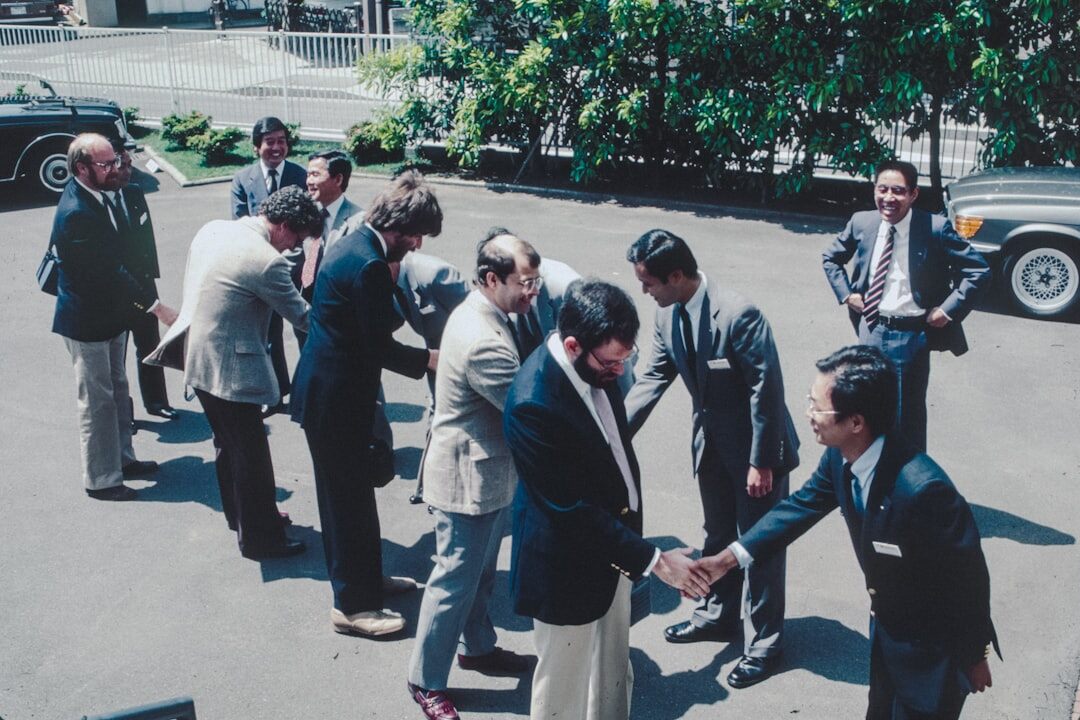 Business handshake after a successful meeting